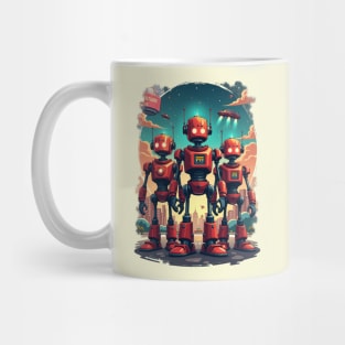 Retro Robot Revival: Vintage Visions of the Future Mug